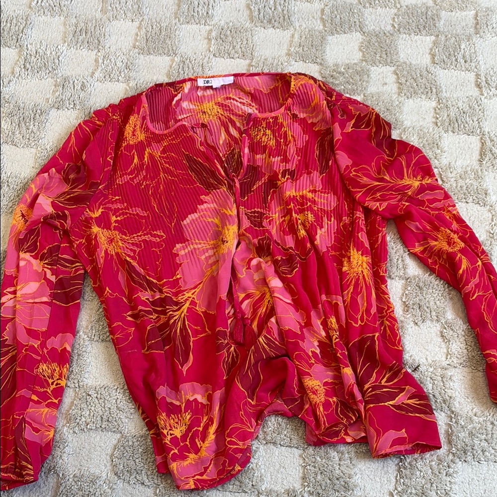 Vibrant Floral Long Sleeve Blouse